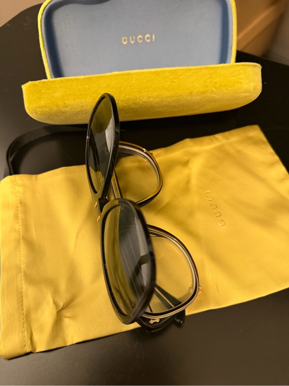 Gucci   rarely use  2 in 1 
mens acetate  aviator optical frame with sunglasses - Picture 5 of 7